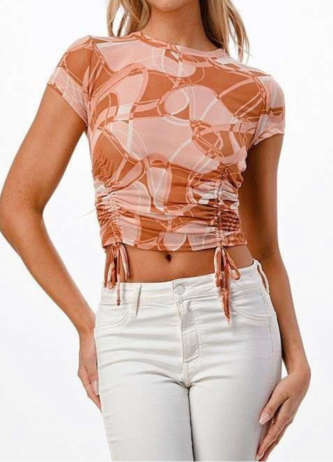 Ruched Tie Top