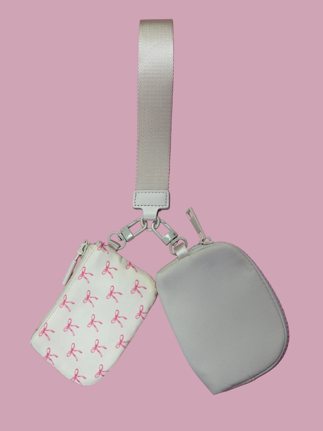 Bow Dual Pouch Wristlet