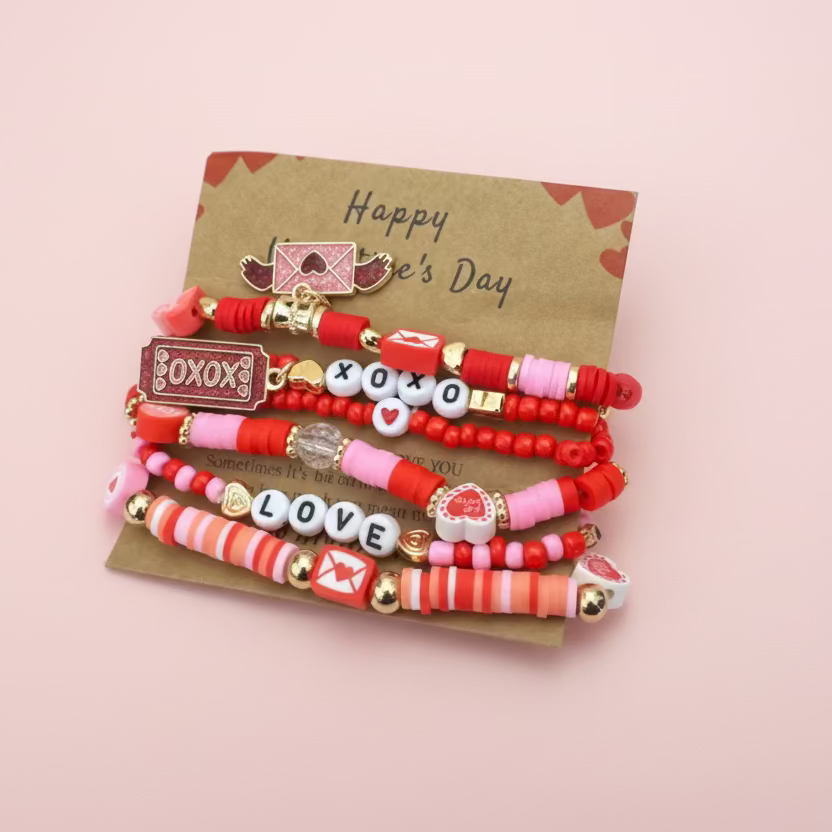 Cupids Beaded Bracelet Stack