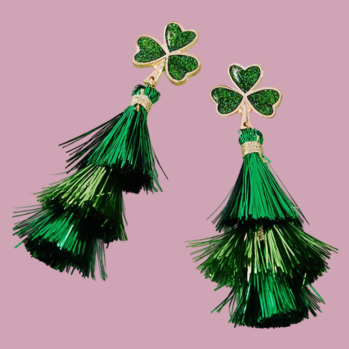 Clover Tassel Earrings