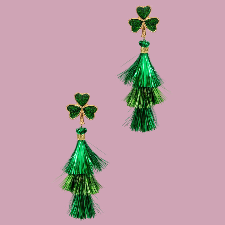 Clover Tassel Earrings