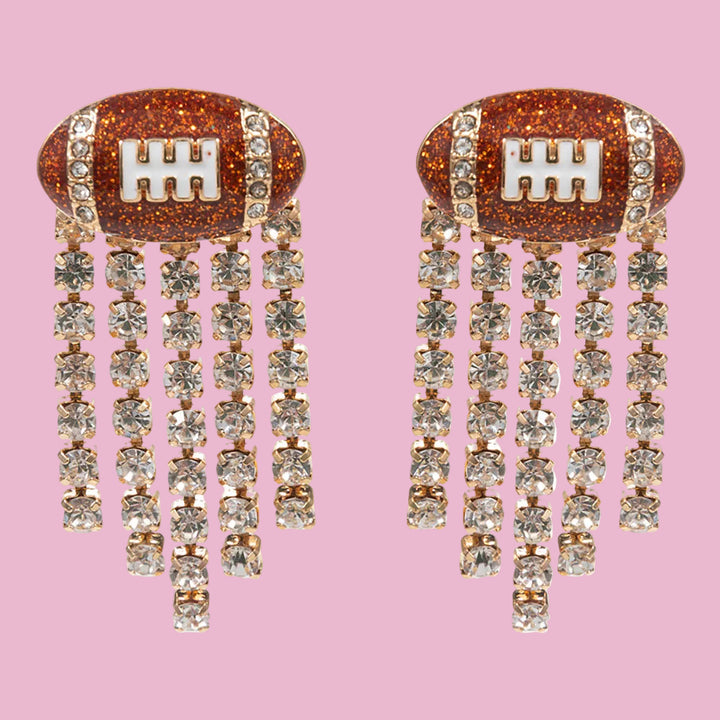 Football Rhinestone Earrings