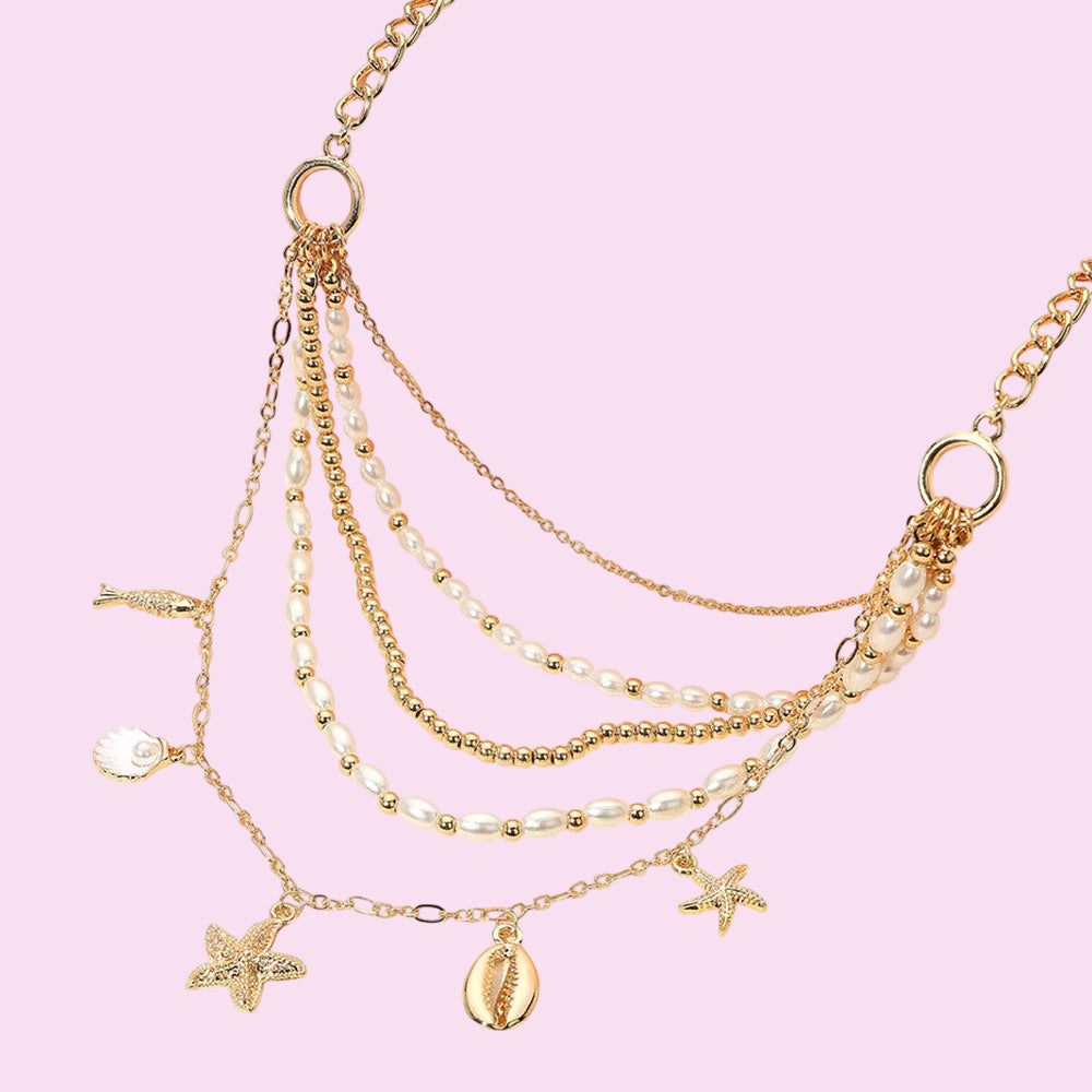 Golden Sea Layered Necklace
