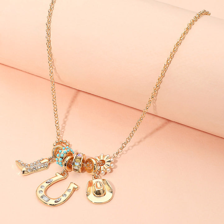 Horseshoe Western Gold Necklace
