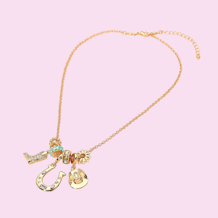 Horseshoe Western Gold Necklace