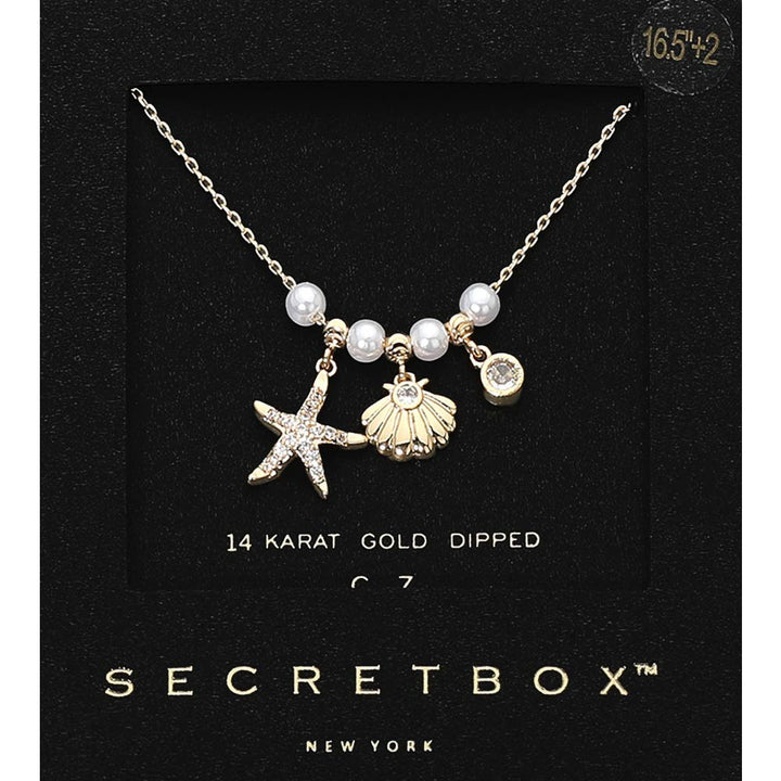 Gold Shell Charm Necklace