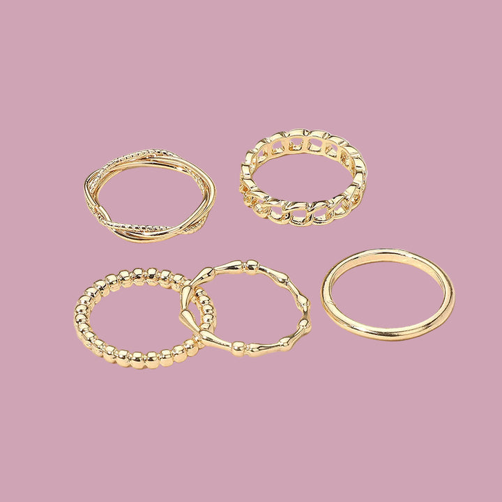 Gold Stackable Ring Set