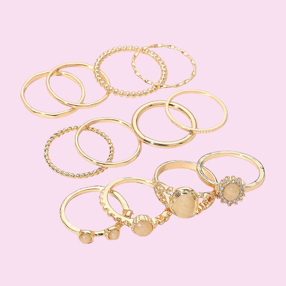 Ivory Pearl Ring Set