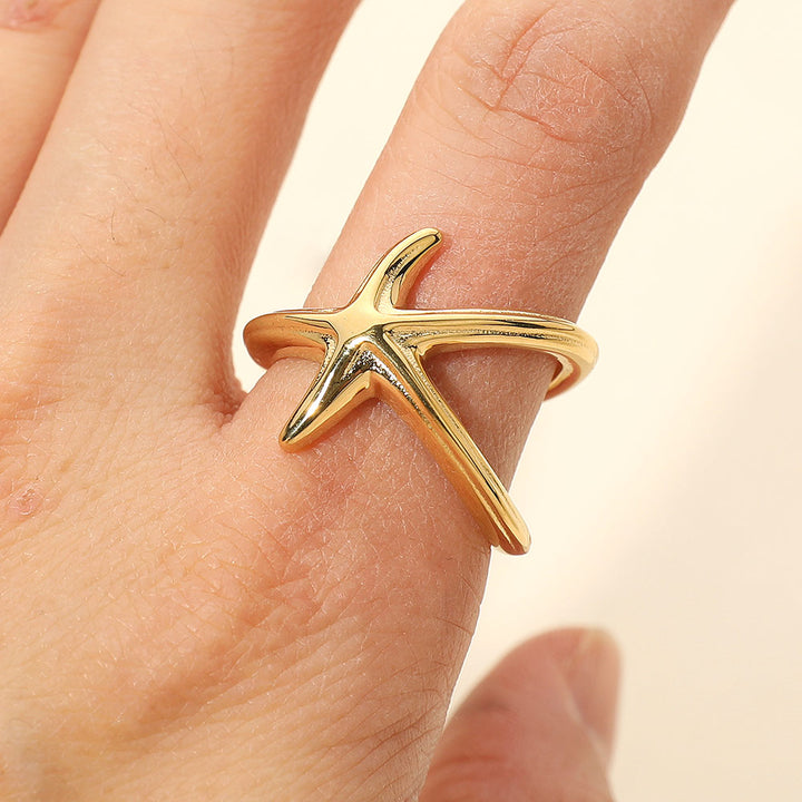 Gold Starfish Ring