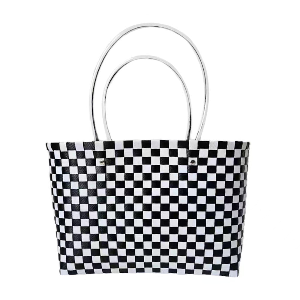 Jelly Handle Woven Tote