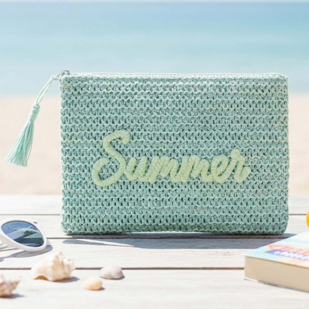 Summer Straw Clutch