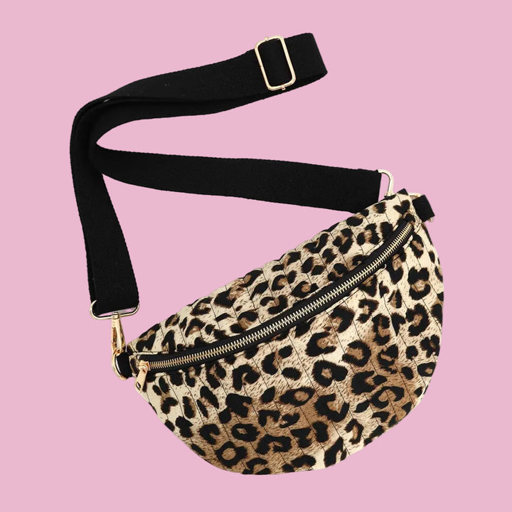Leopard Quilted Sling Bag