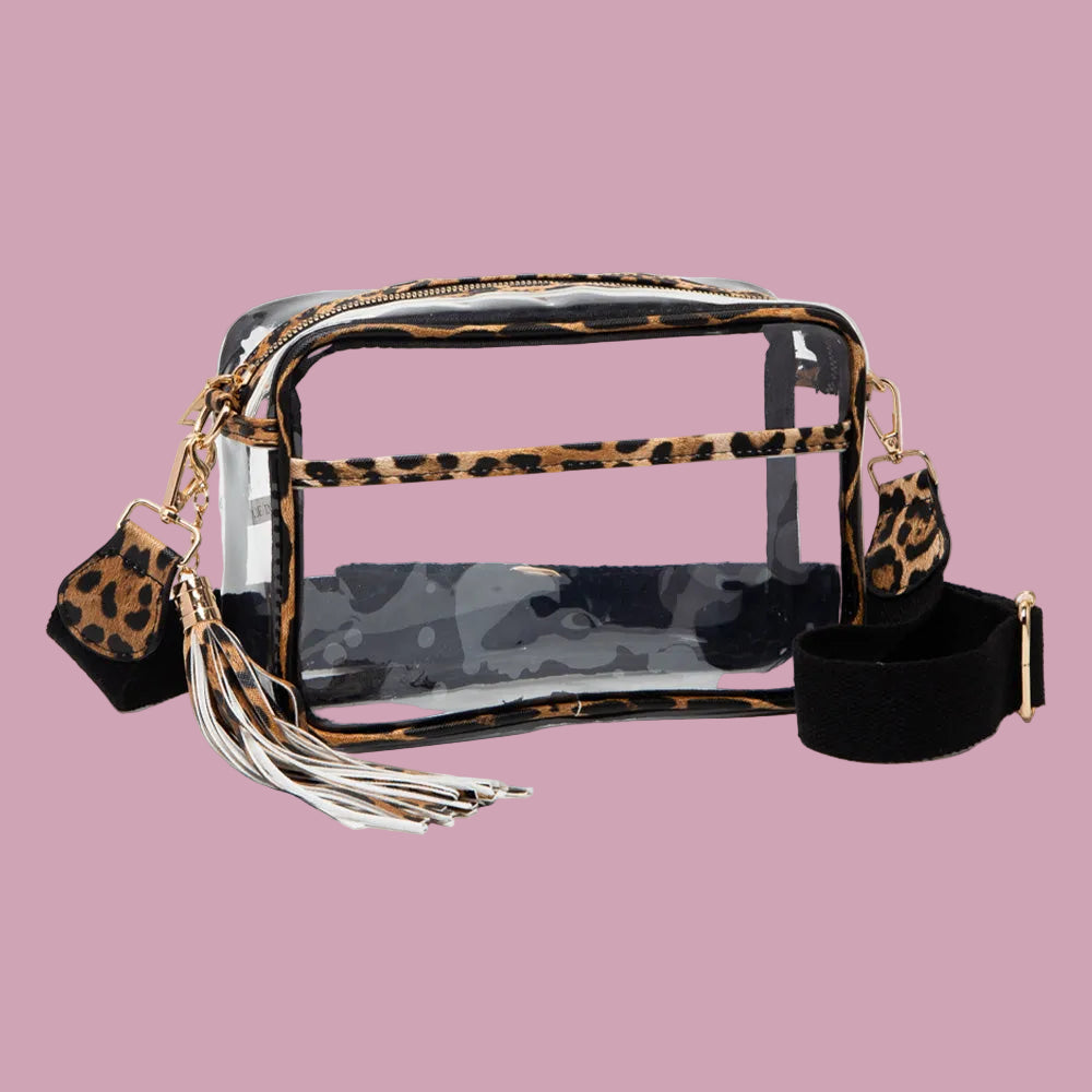 Clear Leopard Crossbody Bag