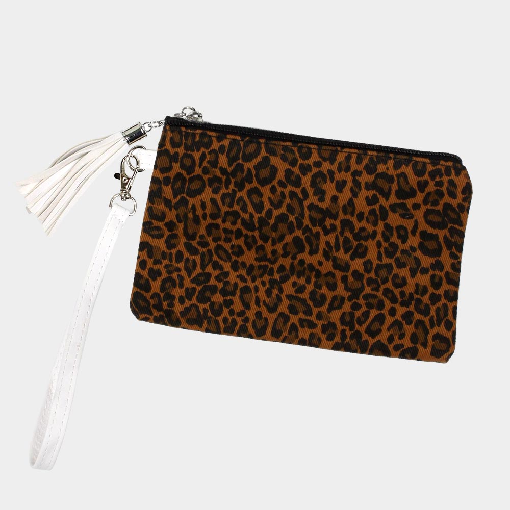 Leopard Wristlet Bag