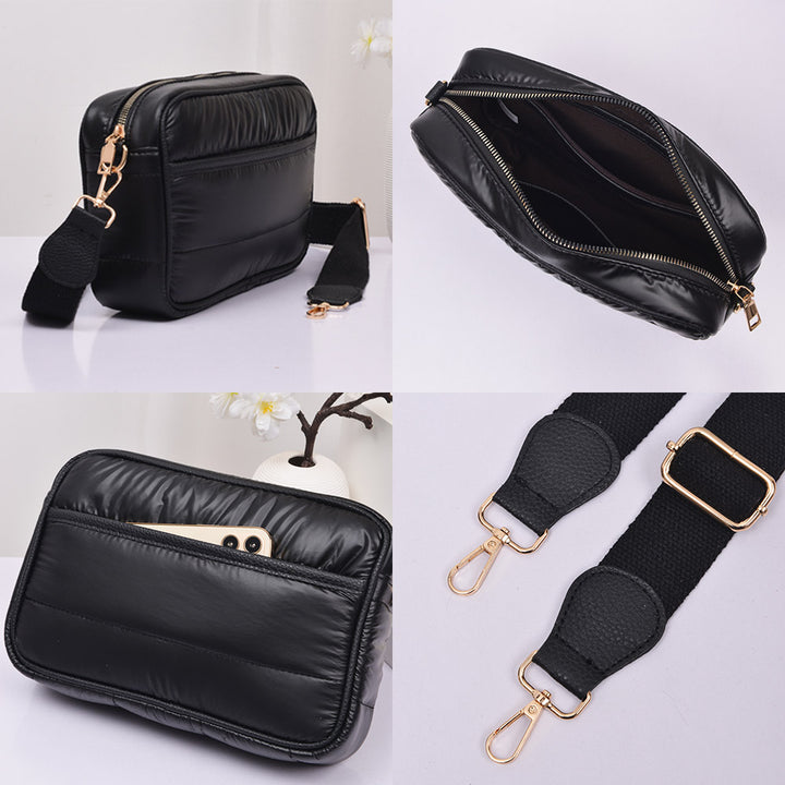 Black Puffer Crossbody Bag