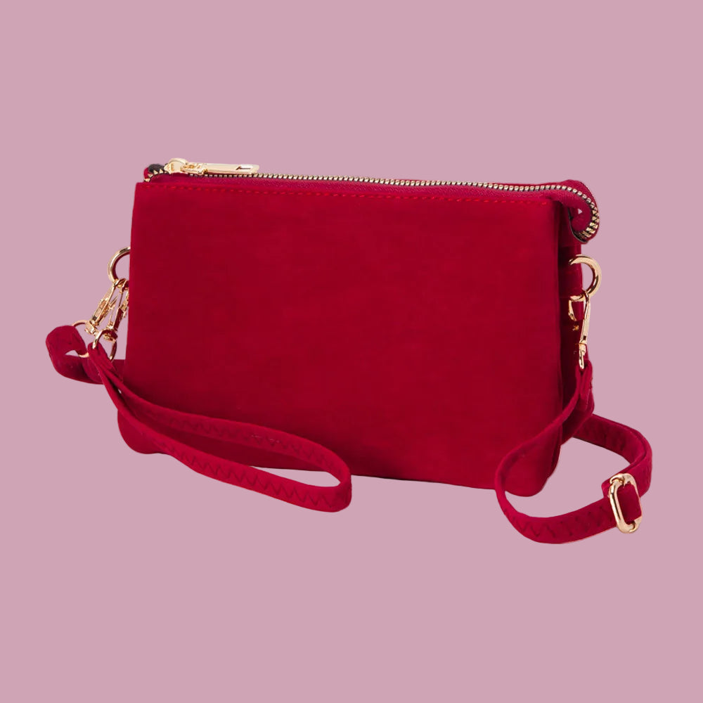Suede Rouge Purse