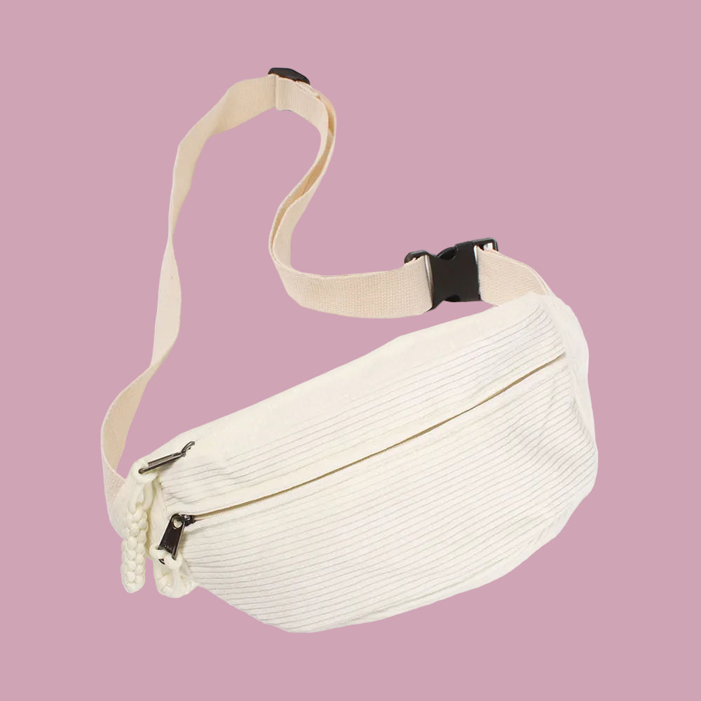 Ivory Corduroy Sling Bag