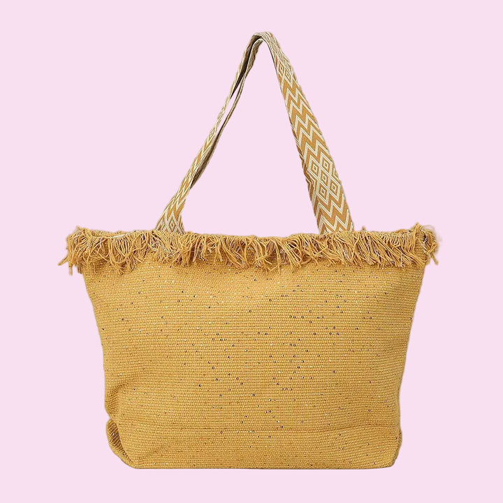 Khaki Embellished Tote