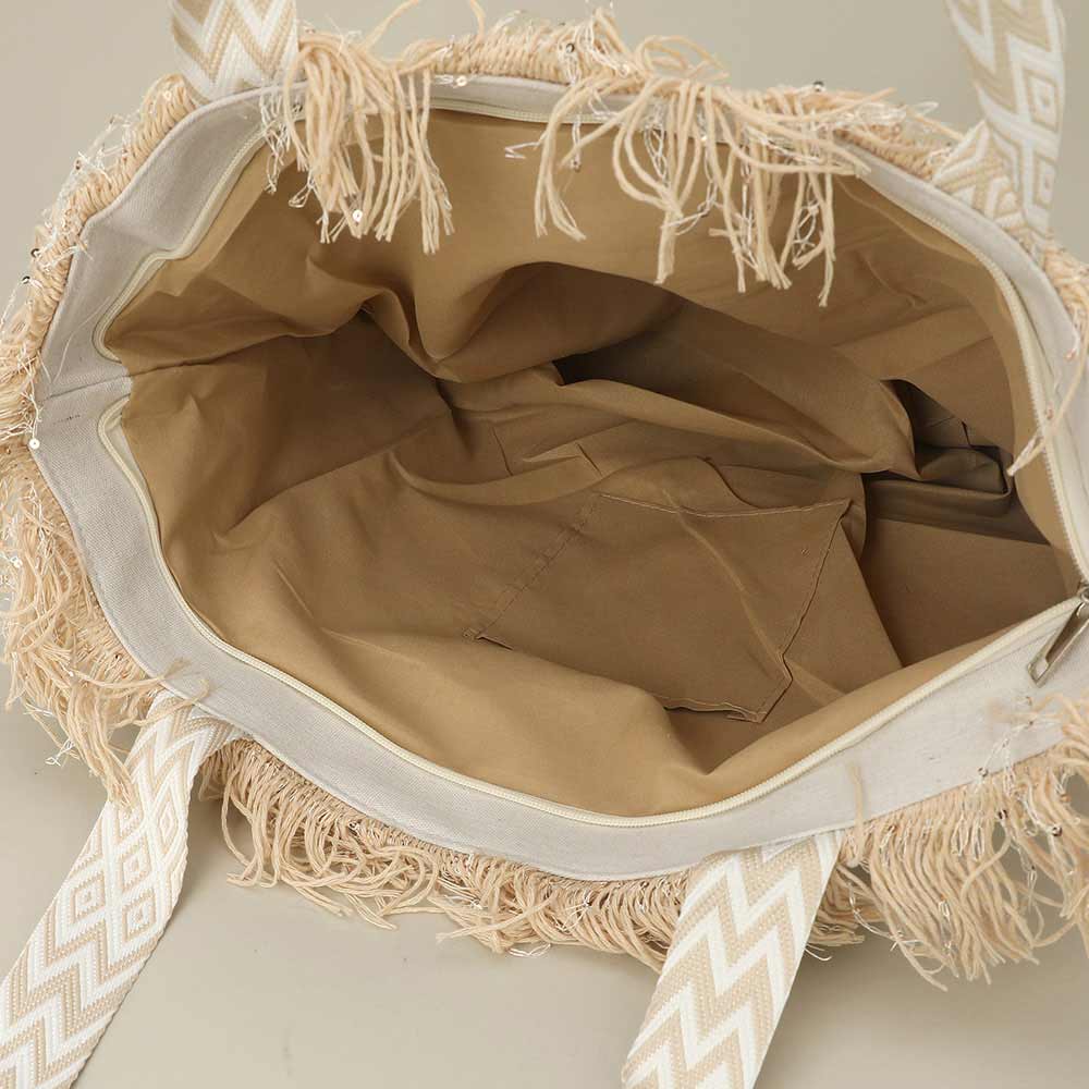 Khaki Embellished Tote