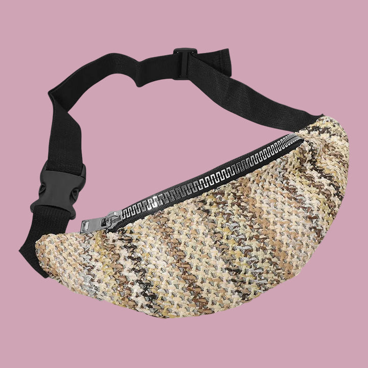 Knitted Tan Belt Bag