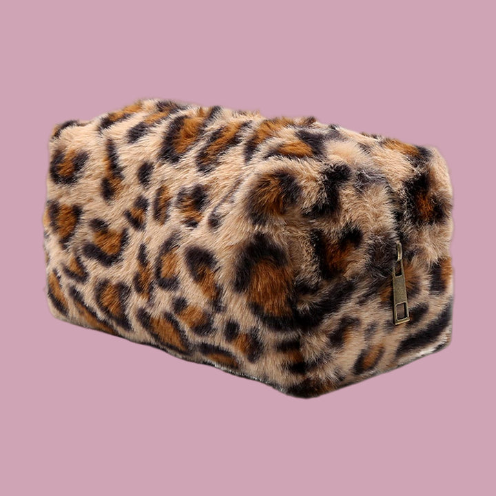 Leopard Fuzzy Pouch