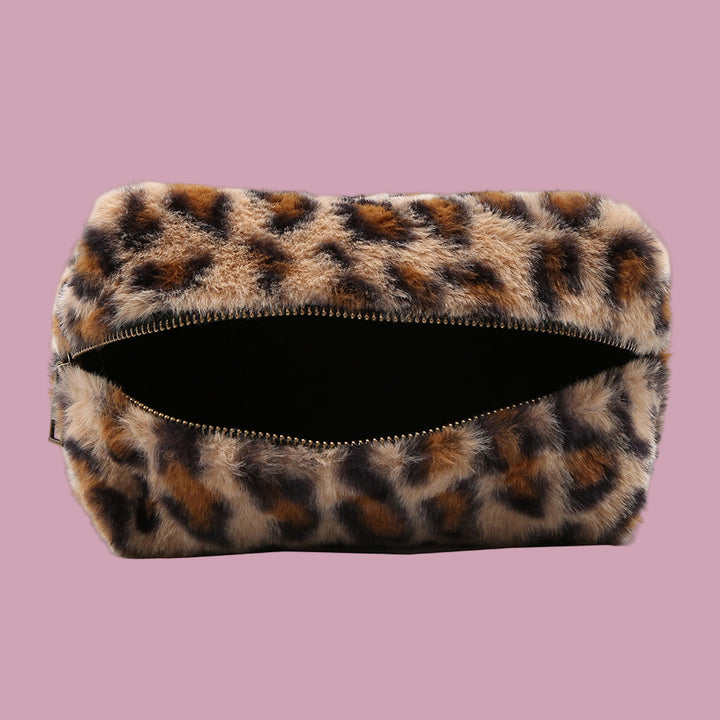 Leopard Fuzzy Pouch
