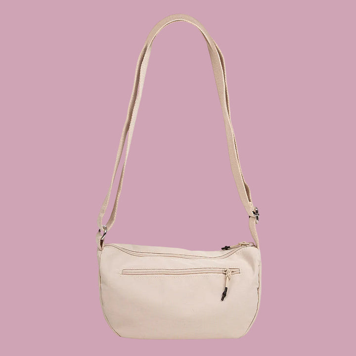 Cream Nylon Crossbody Bag
