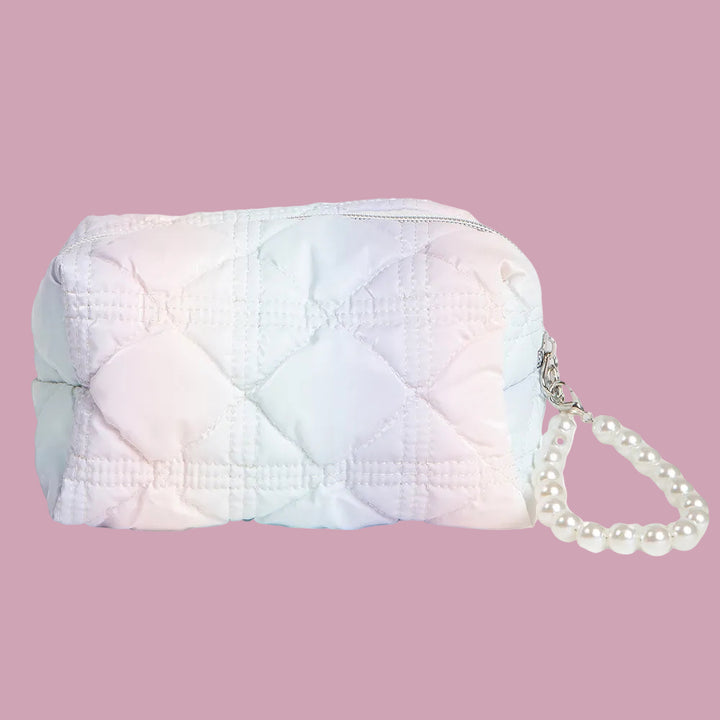 Pastel Quilted Cosmetic Pouch