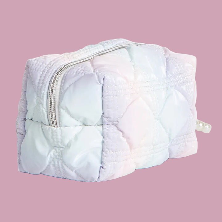 Pastel Quilted Cosmetic Pouch