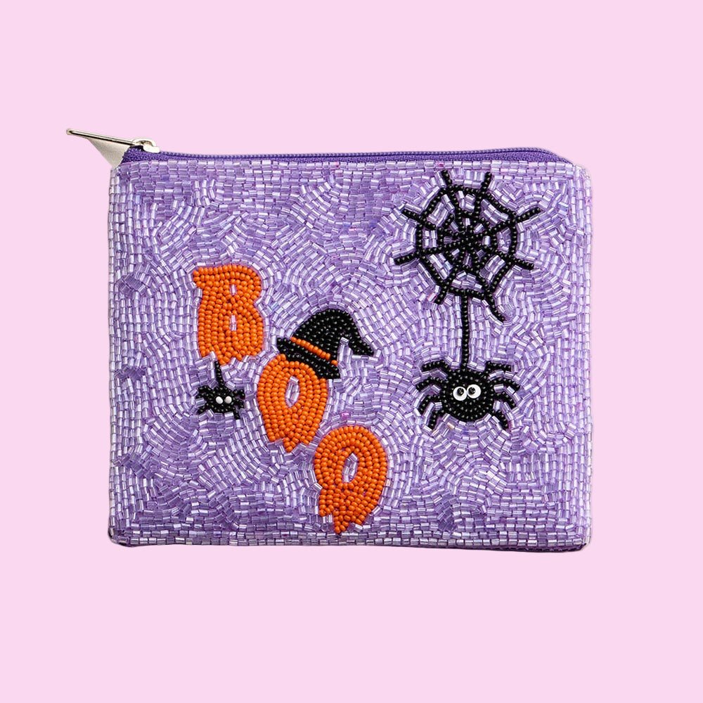 Boo Beaded Mini Pouch
