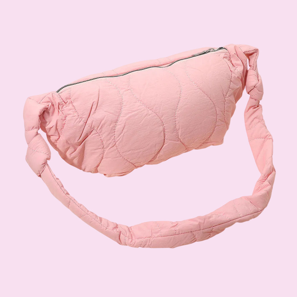 Pink Quilted Shoulder Bag