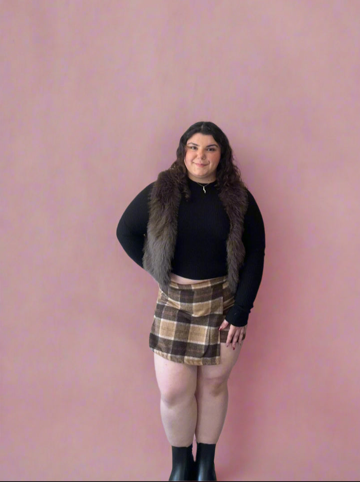 Autumn Plaid Mini Skort