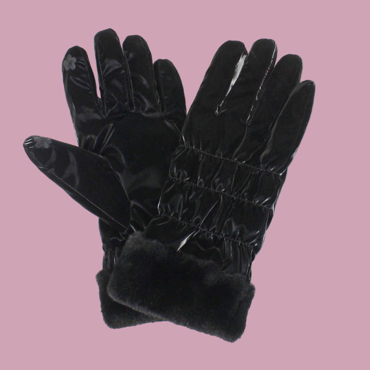 Puff Fur Touch Gloves