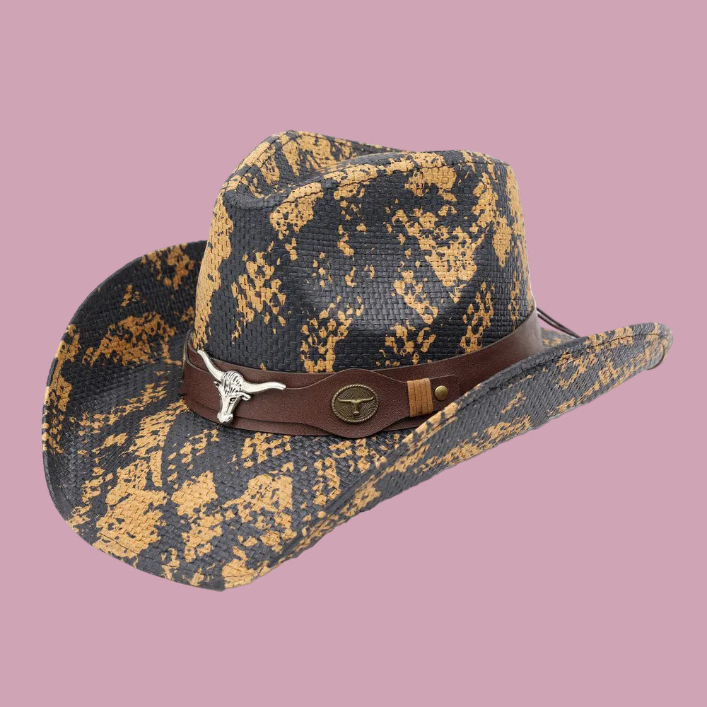 Python Cowboy Hat Snake & Steer Cowboy Hat - Western Bull Skull Hat | The Snooki Shop