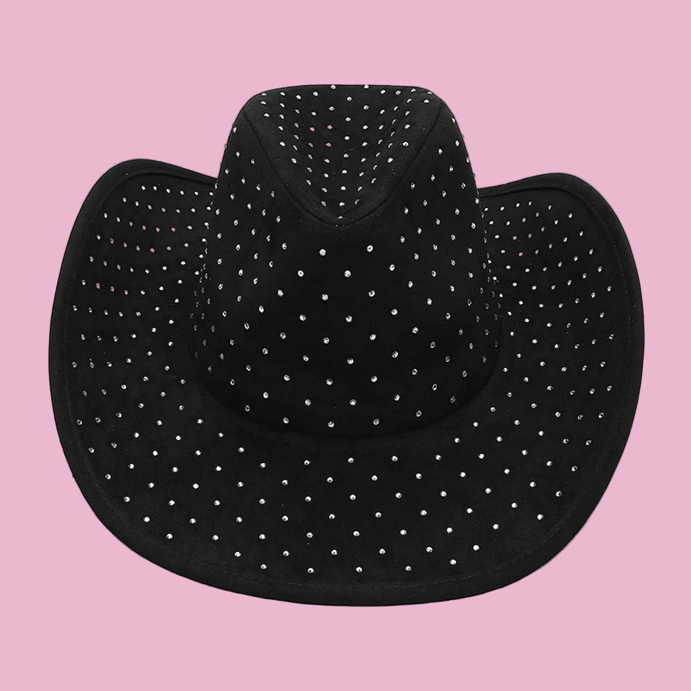 Black Embellished Cowboy Hat