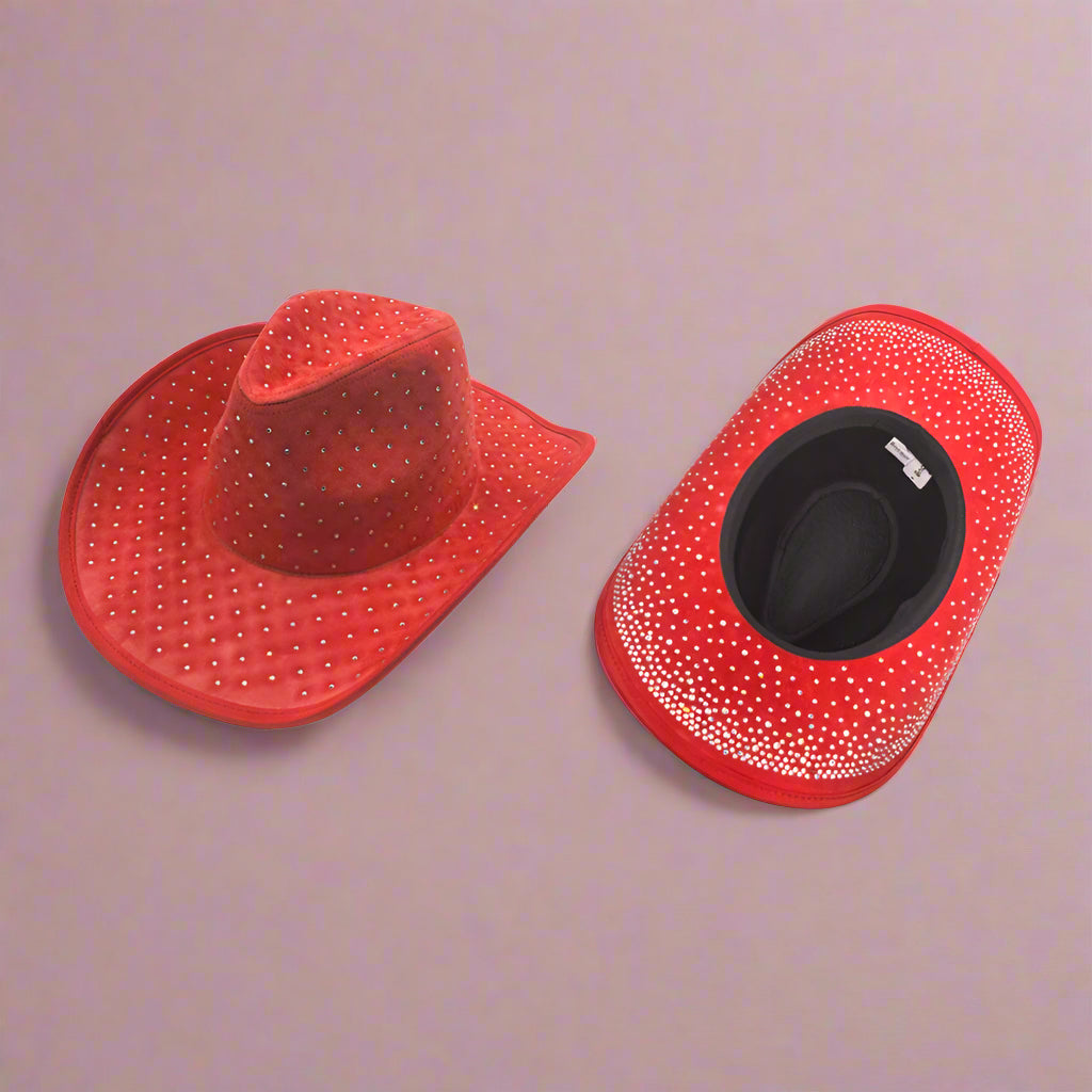 Red Rhinestone Cowboy Hat