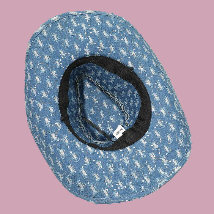 Distressed Sequin Cowboy Hat