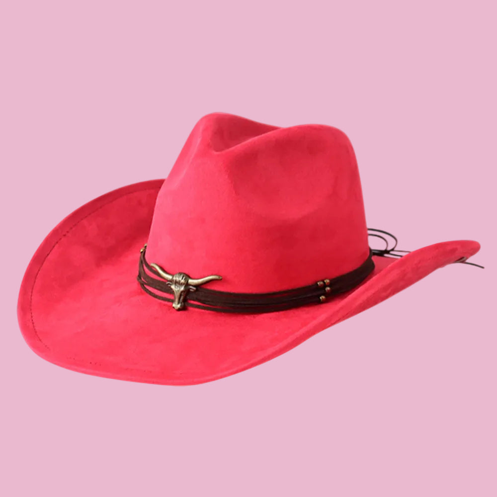 Red Steer Cowboy Hat