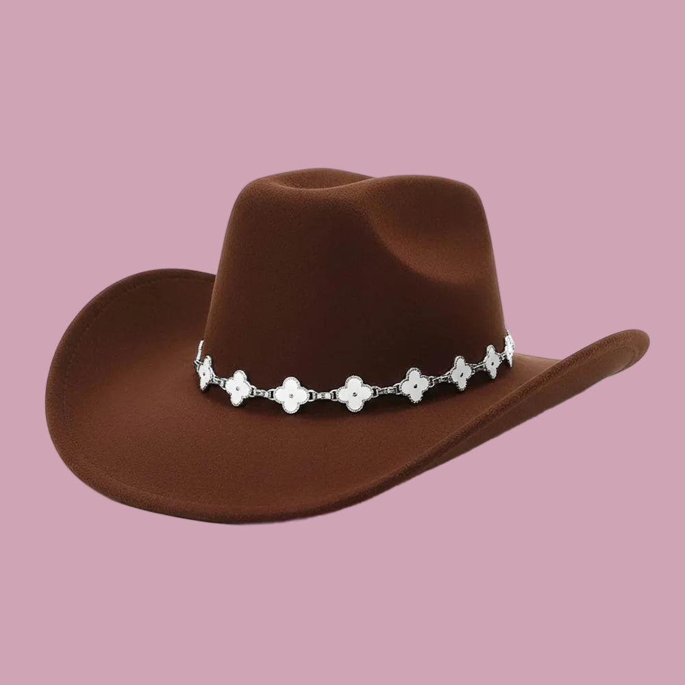 Quatrefoil Accent Cowboy Hat