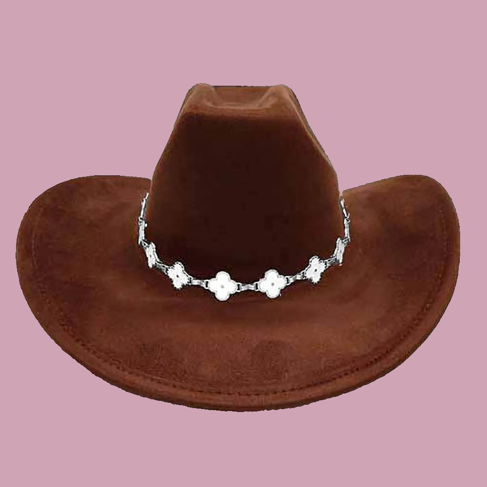 Quatrefoil Accent Cowboy Hat