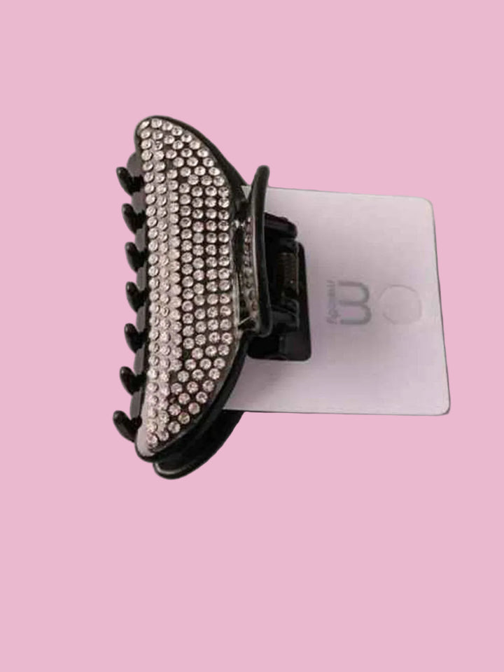 Black Rhinestone Claw Clip