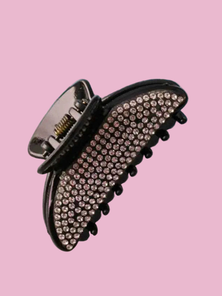 Black Rhinestone Claw Clip
