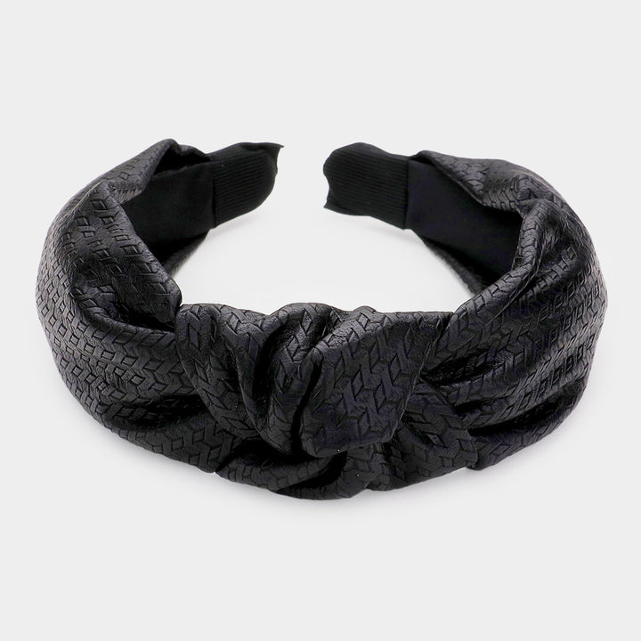 Pattern Pleather Knot Headband