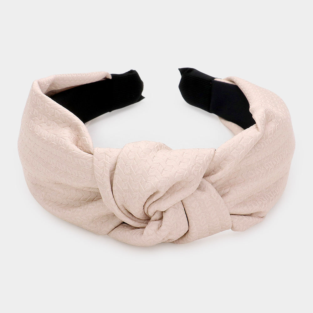 Pattern Pleather Knot Headband