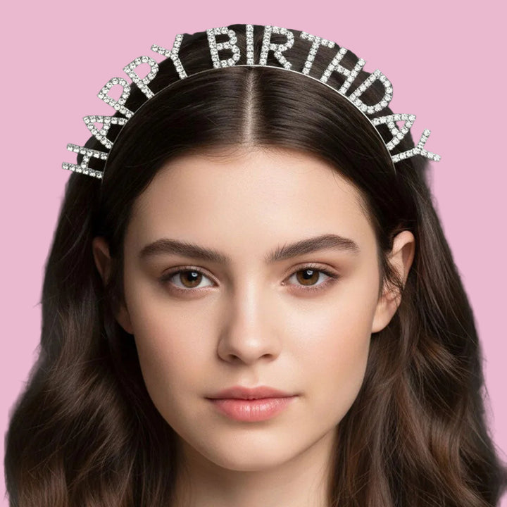 Rhinestone Happy Birthday Headband