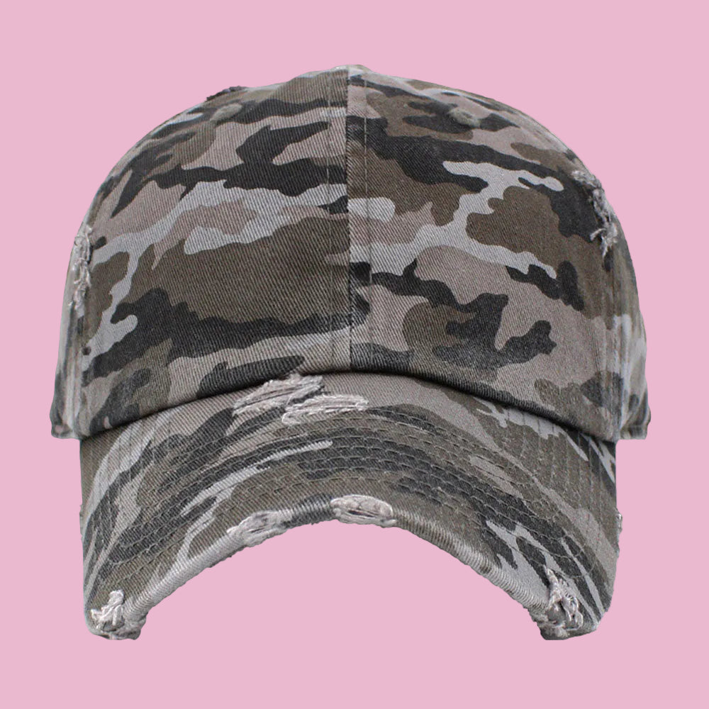 Gray Camo Hat