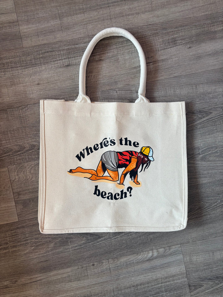 Where's The Beach Graphic Tote