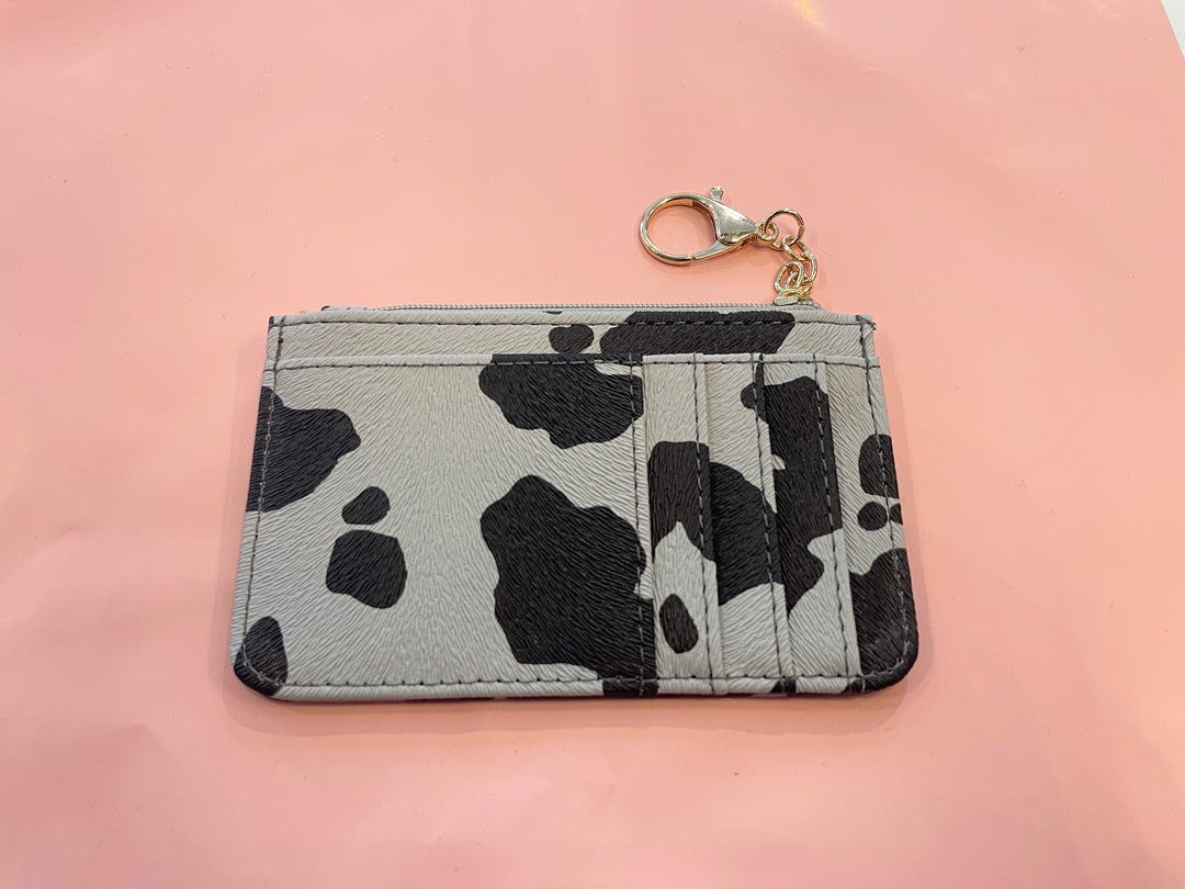 Cow Print Card Holder