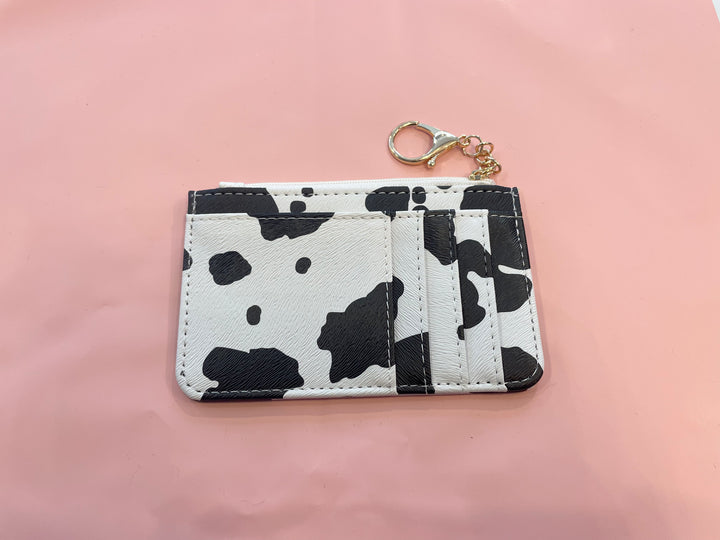 Cow Print Card Holder