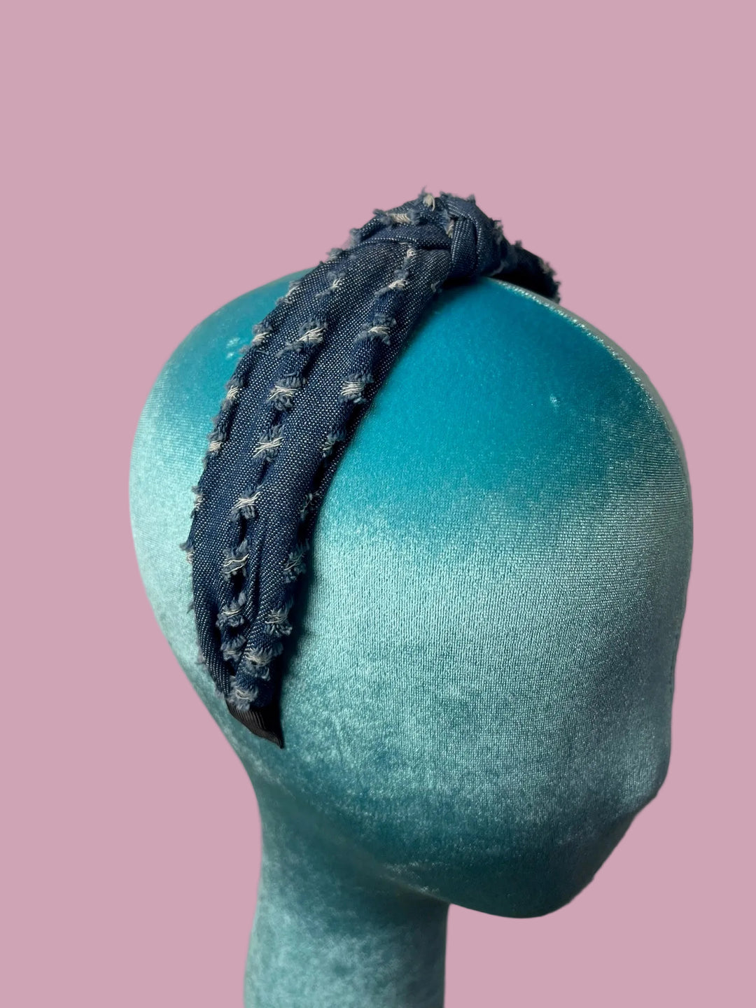 Denim Distressed Headband